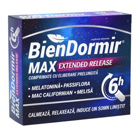 BienDormir Max Extended Release, 30 cpr, Fiterman